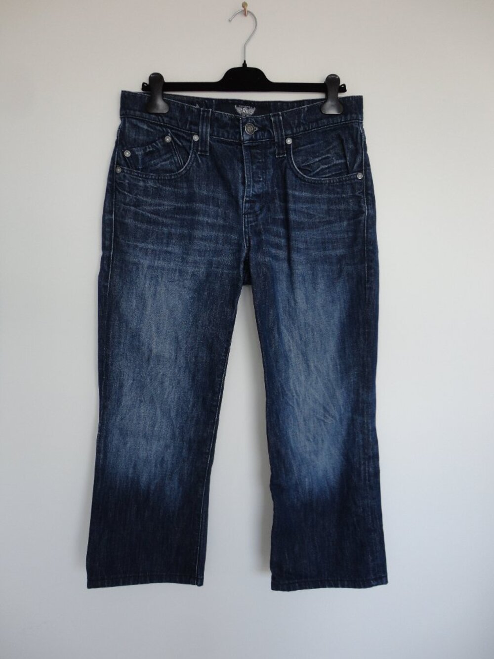 ROCK & REPUBLIC Floyd Blue Cotton Jeans Size 34 Men's 5 Pocket Straight Leg